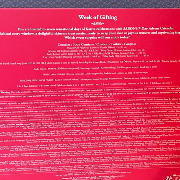 Sabon Advent Calendar 7 Days 2024 - Picture 4 of 5